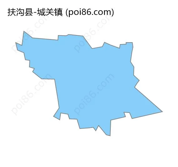 城关镇边界地图