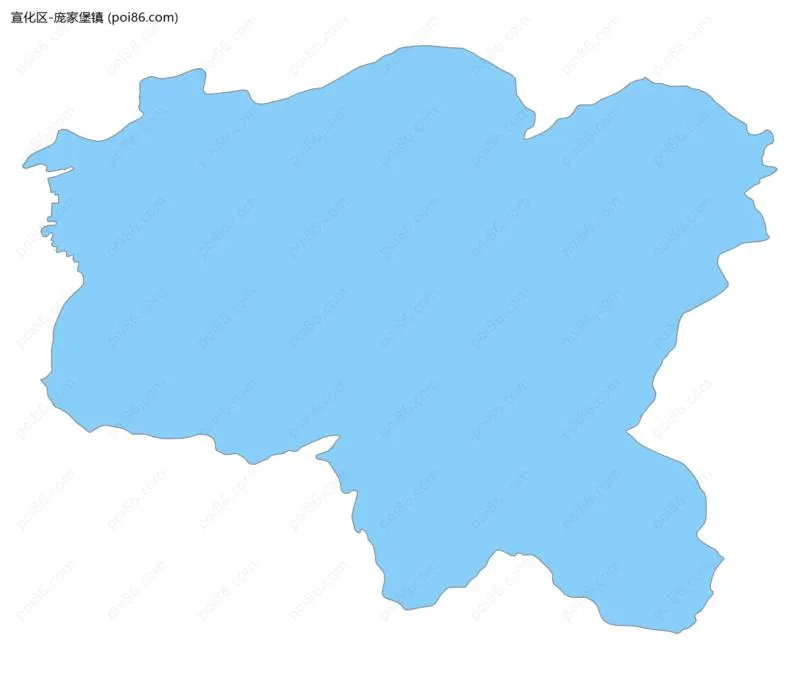 庞家堡镇边界地图