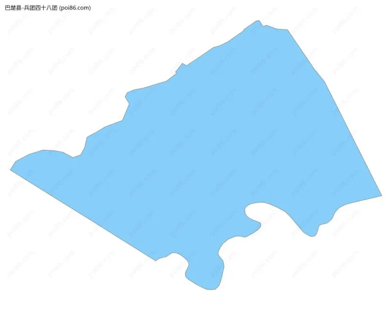 兵团四十八团边界地图