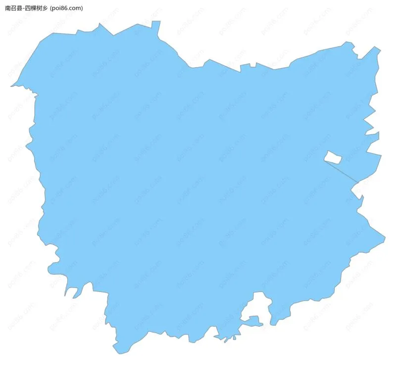 四棵树乡边界地图