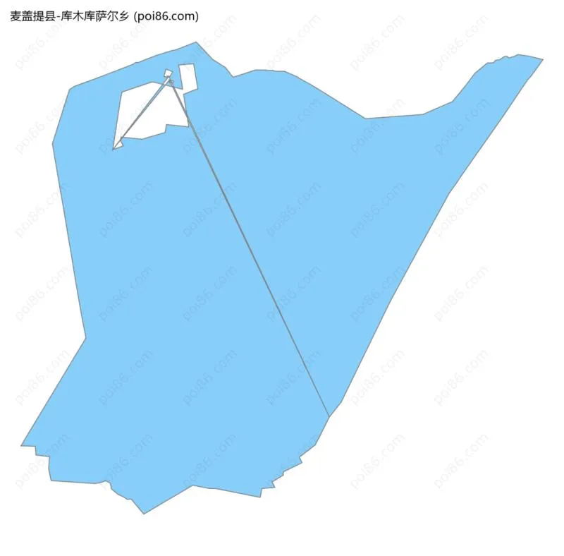 库木库萨尔乡边界地图