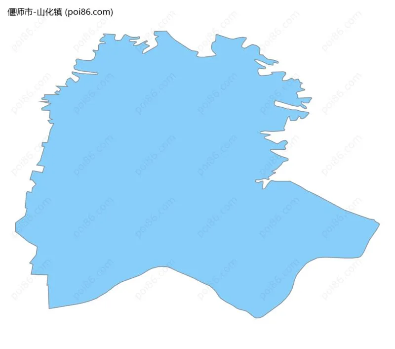 山化镇边界地图