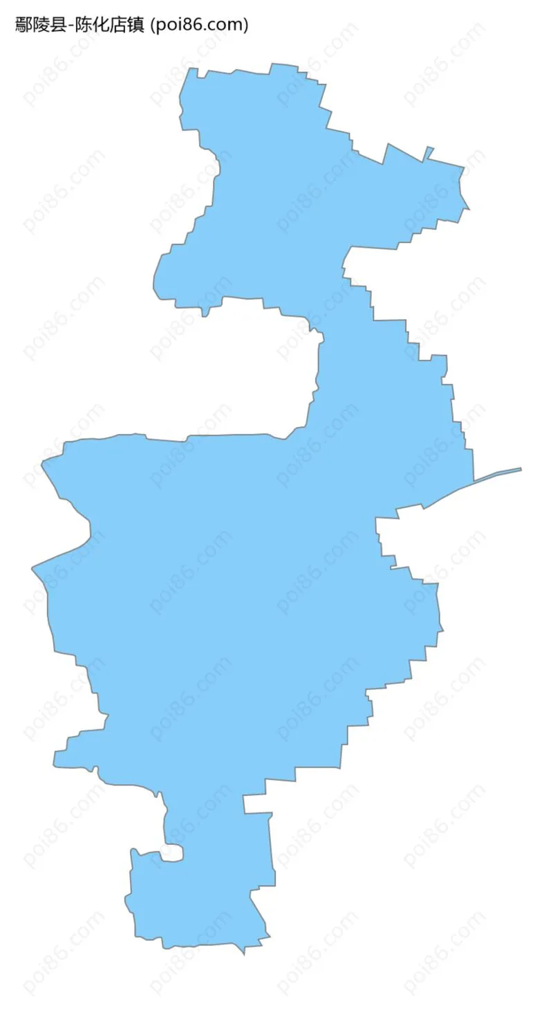 陈化店镇边界地图