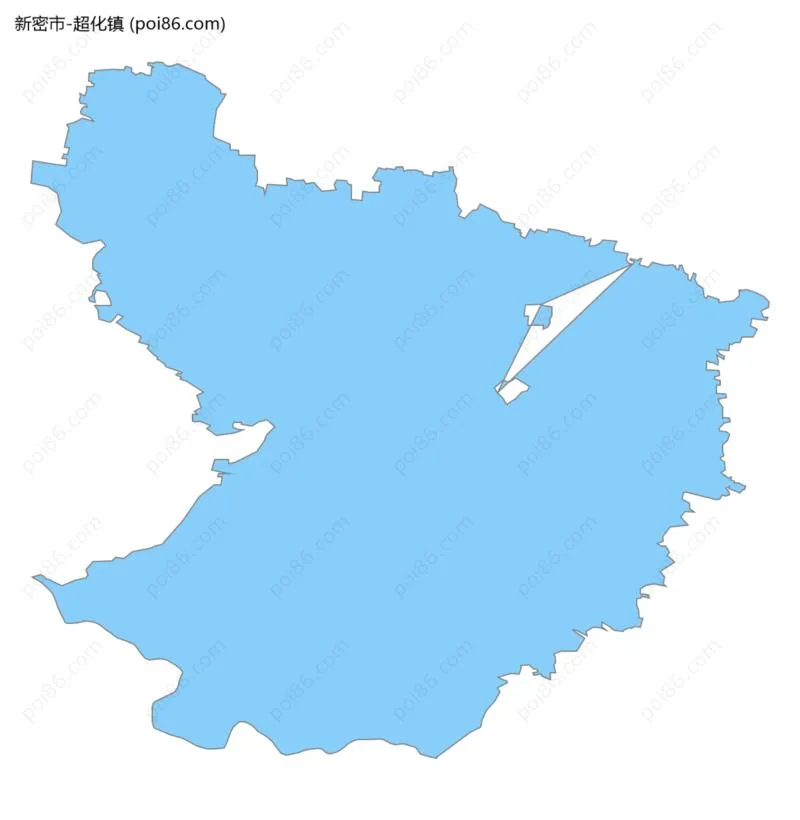 超化镇边界地图