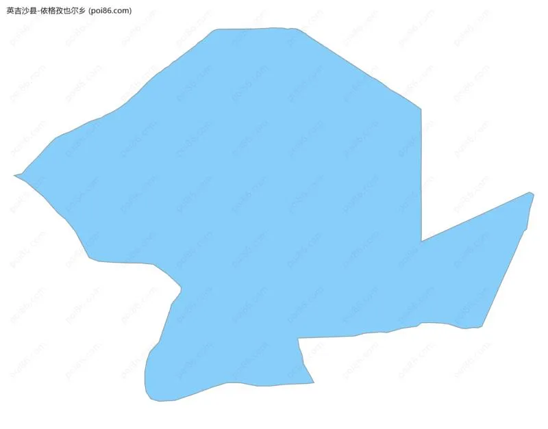 依格孜也尔乡边界地图