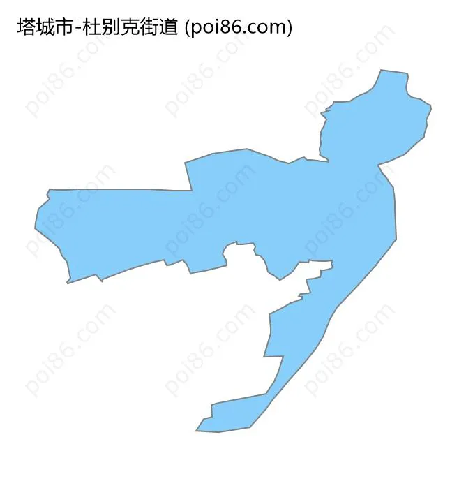 杜别克街道边界地图