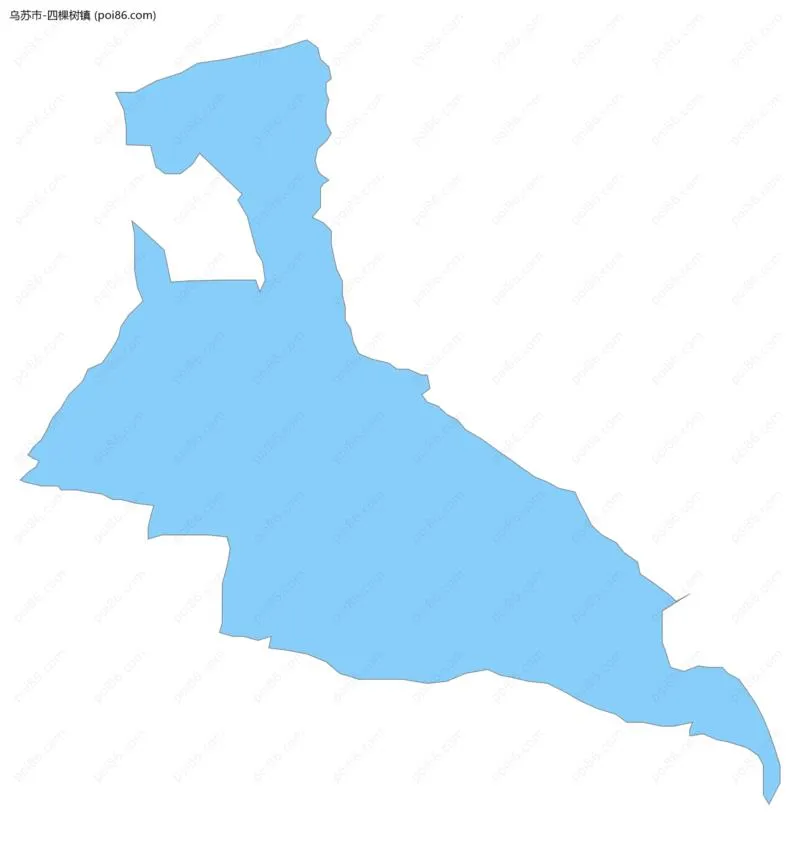 四棵树镇边界地图