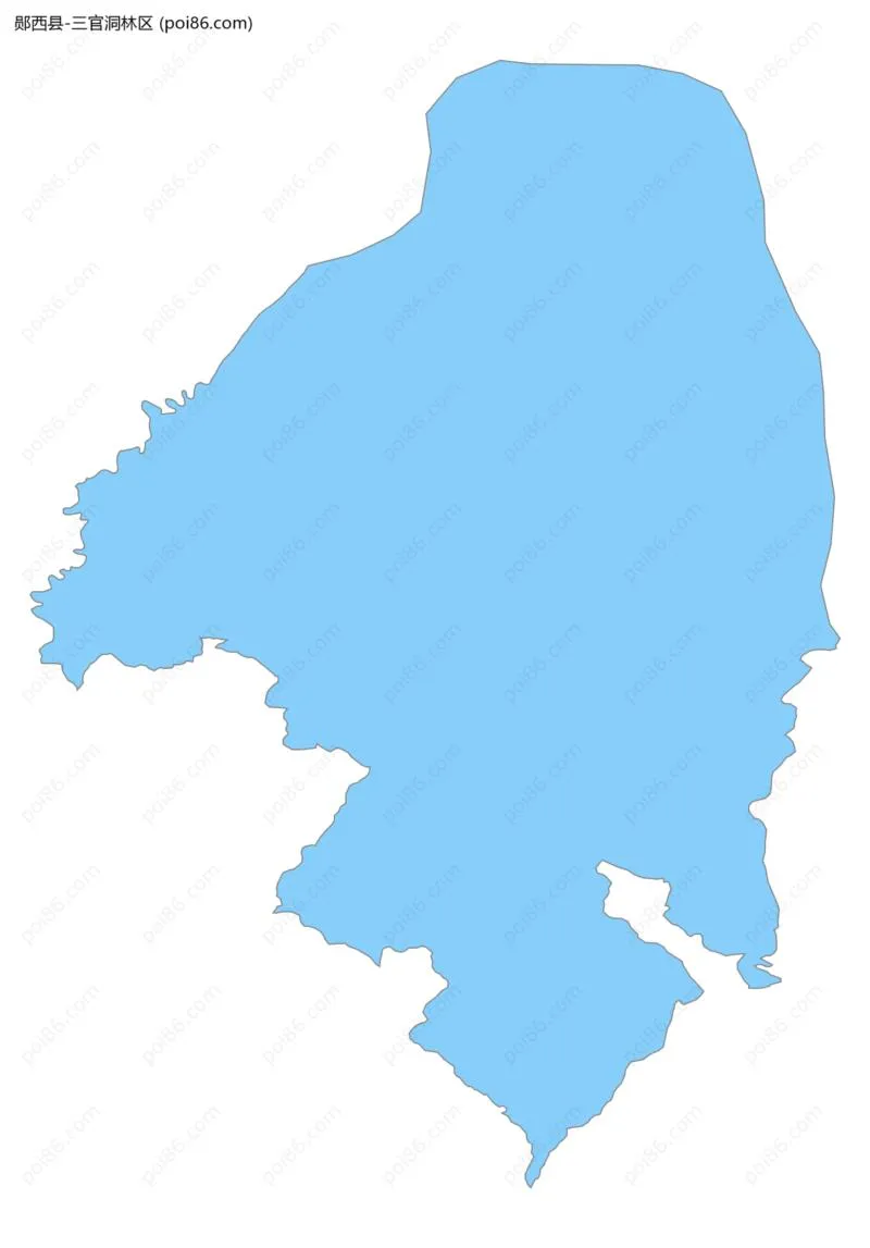 三官洞林区边界地图