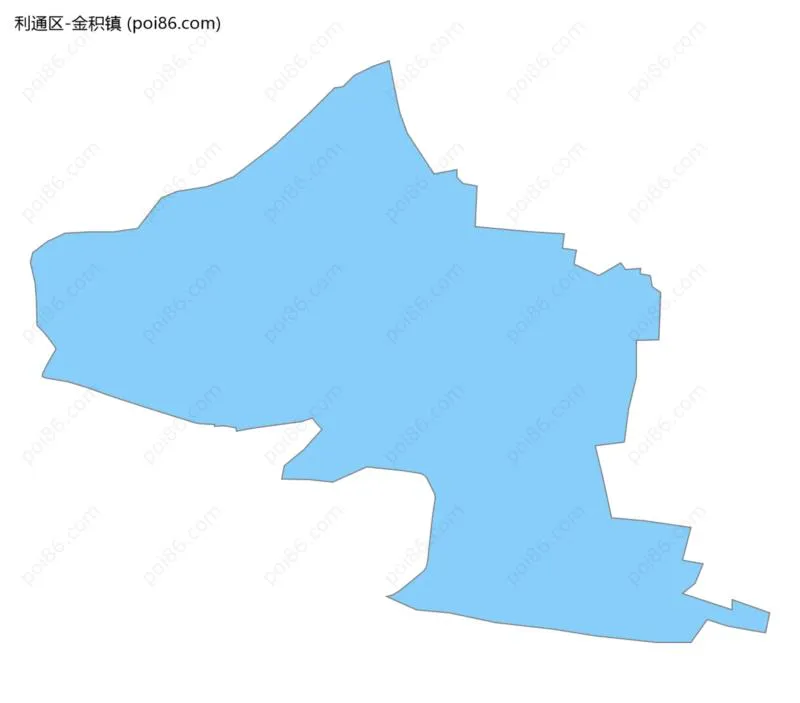 金积镇边界地图