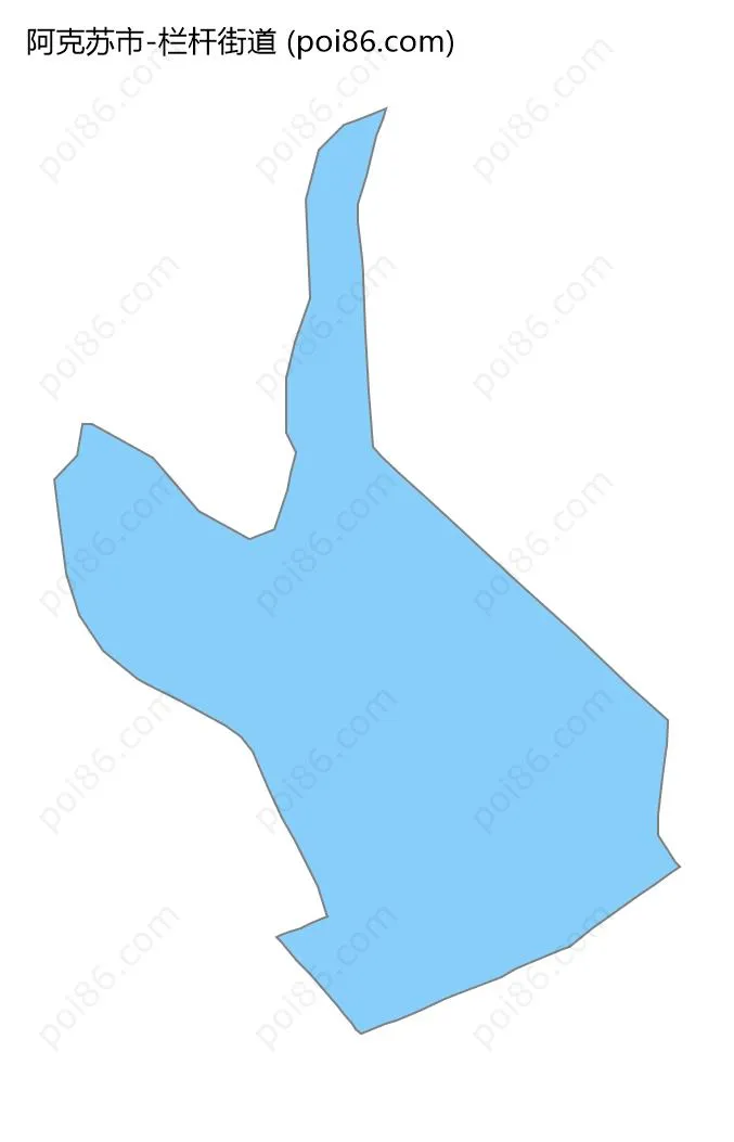 栏杆街道边界地图