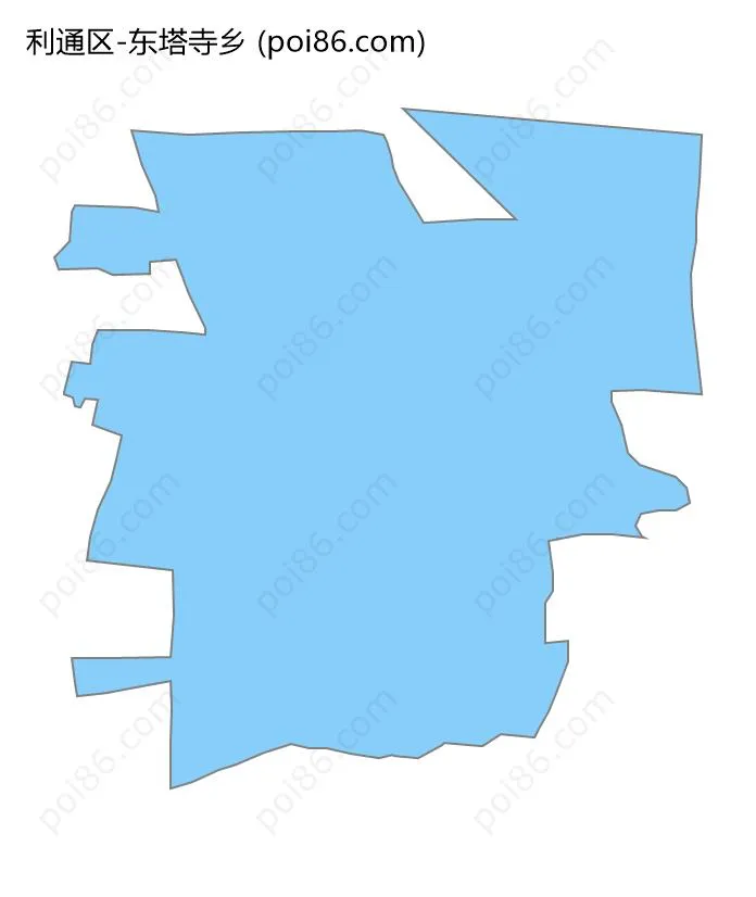 东塔寺乡边界地图