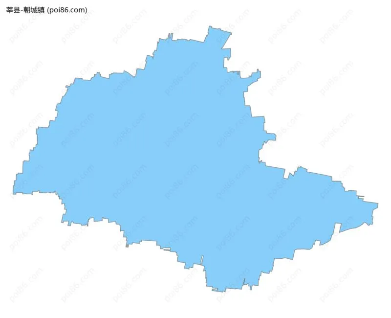朝城镇边界地图