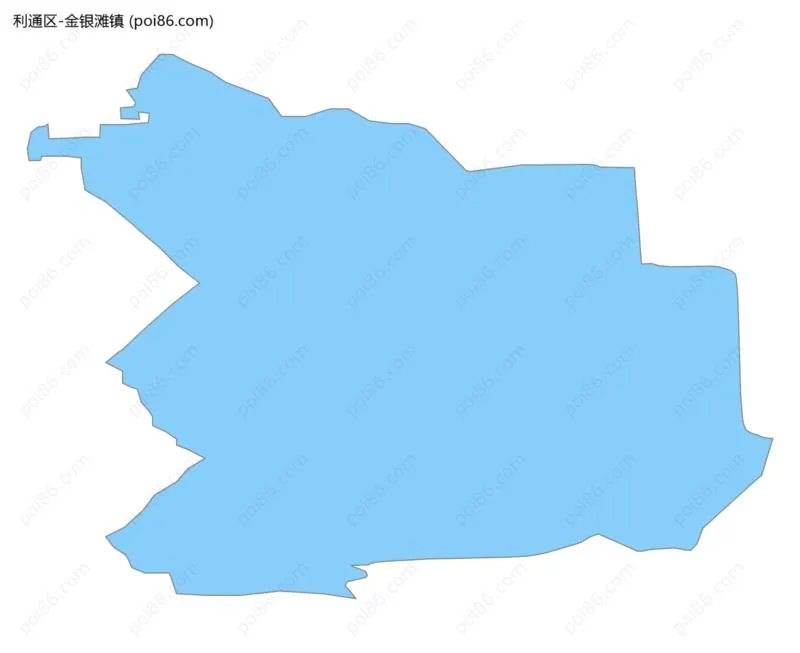 金银滩镇边界地图