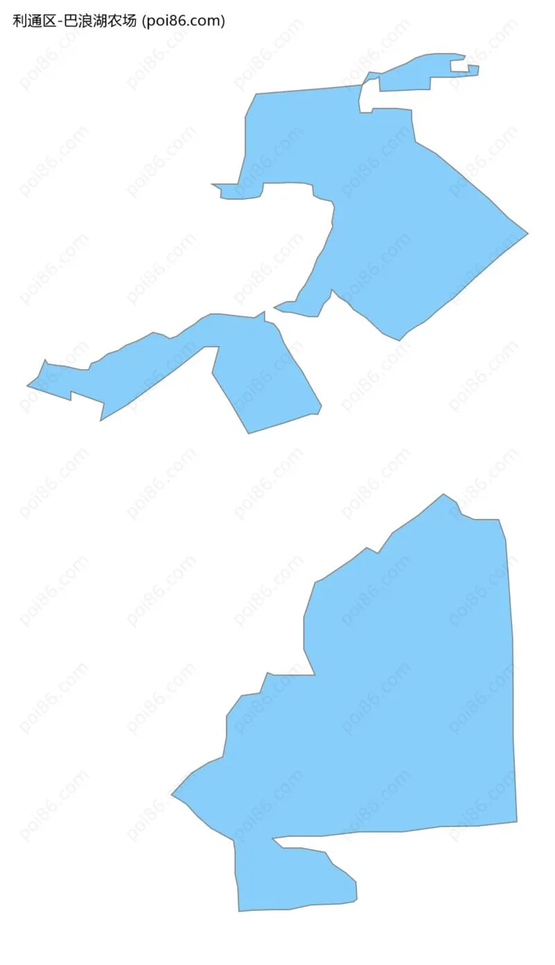 巴浪湖农场边界地图