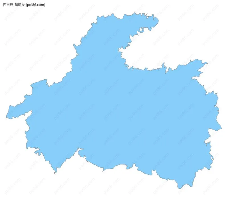 硝河乡边界地图