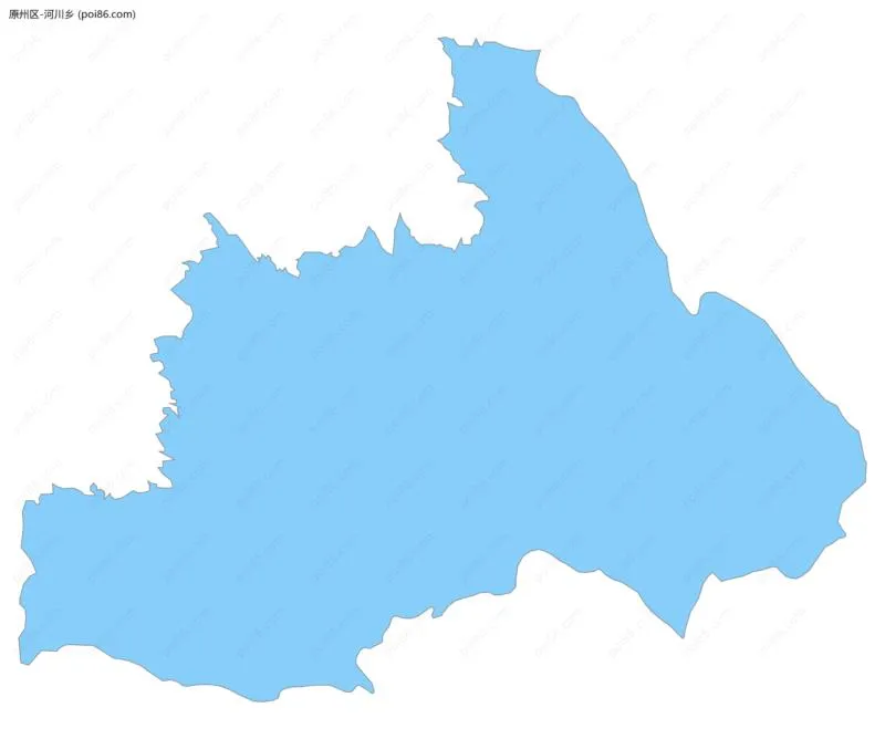 河川乡边界地图