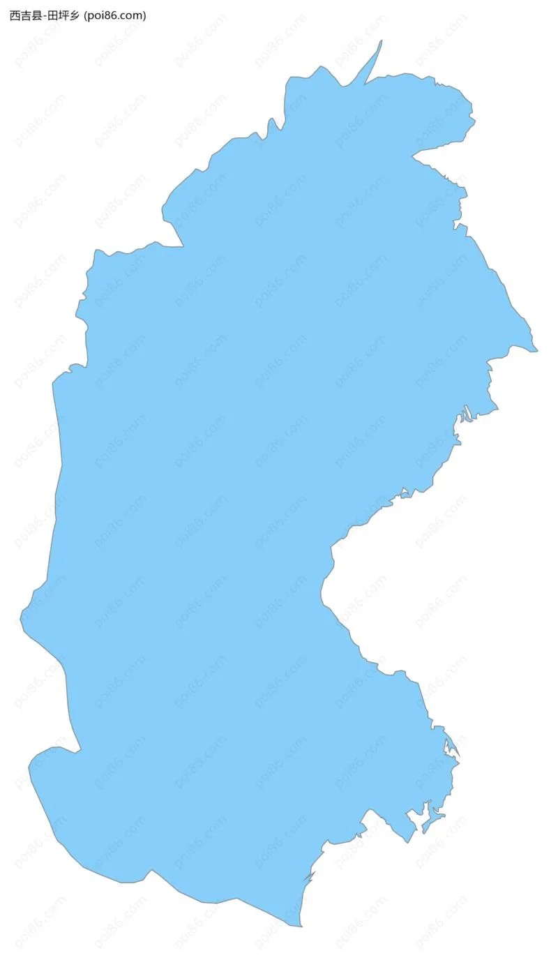 田坪乡边界地图