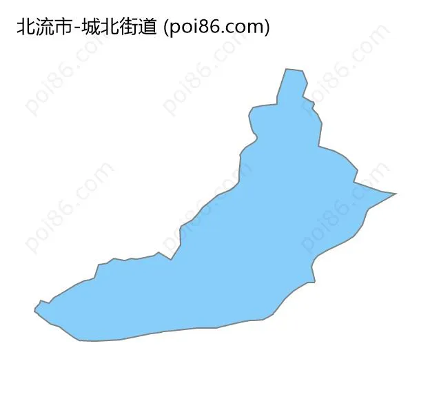 城北街道边界地图