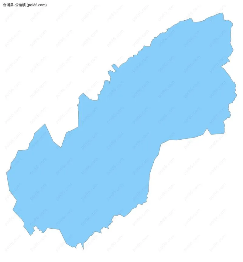 公馆镇边界地图