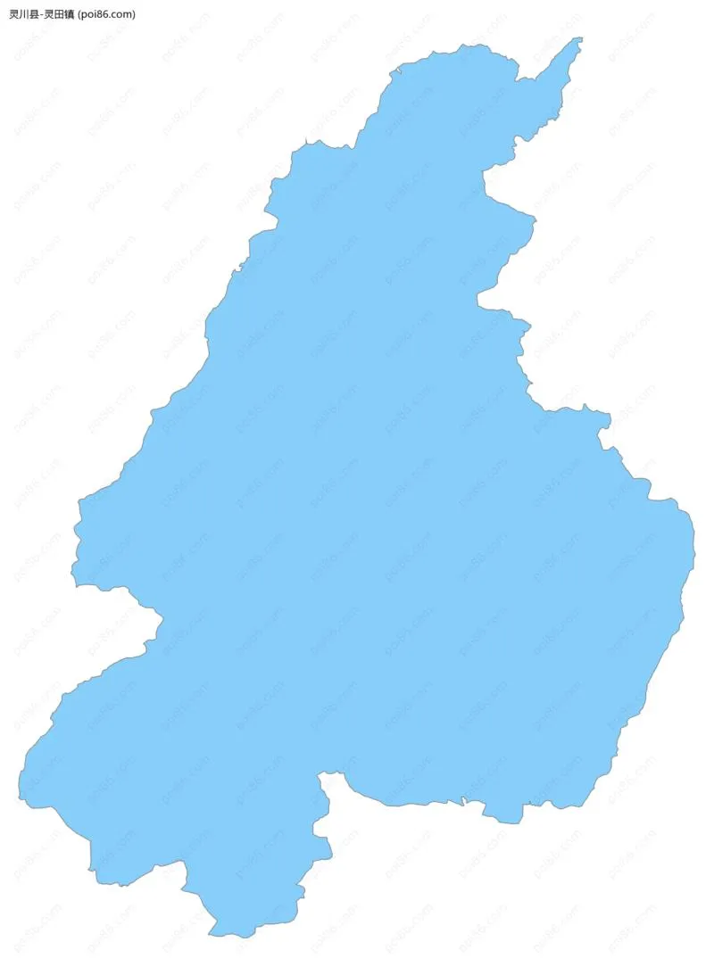 灵田镇边界地图