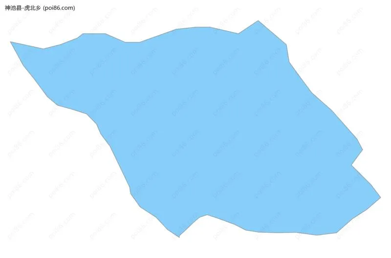 虎北乡边界地图