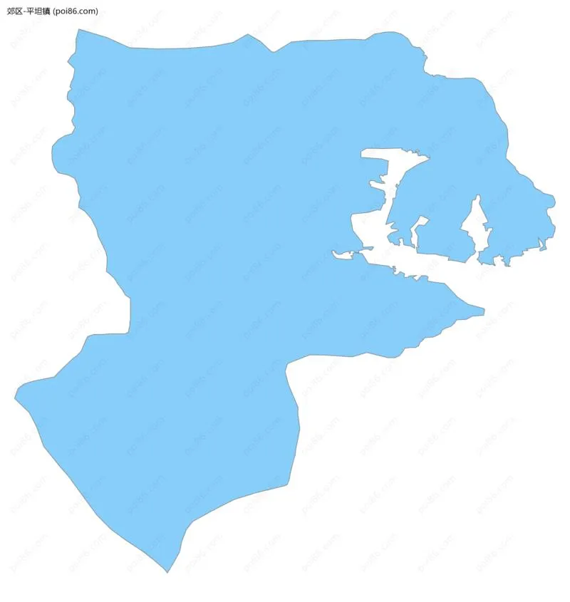 平坦镇边界地图