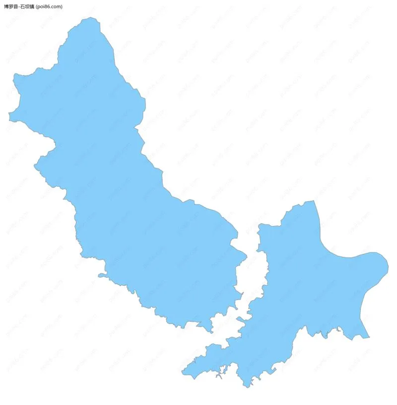 石坝镇边界地图