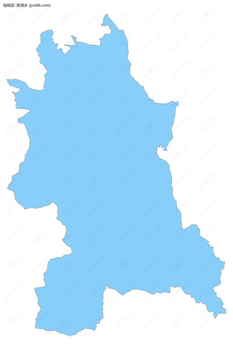 茶洞乡边界地图