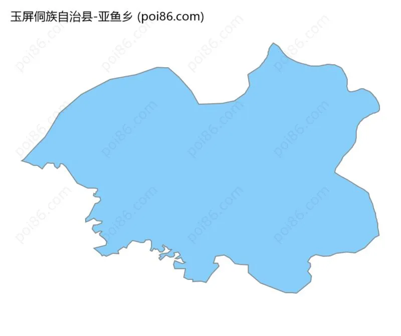 亚鱼乡边界地图