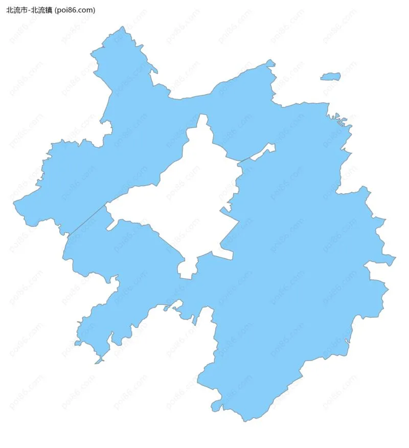 北流镇边界地图