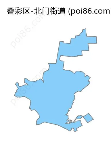 北门街道边界地图