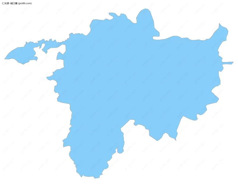 城口镇边界地图