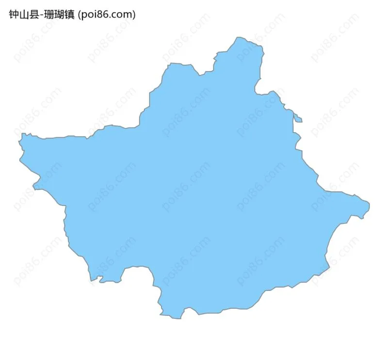 珊瑚镇边界地图