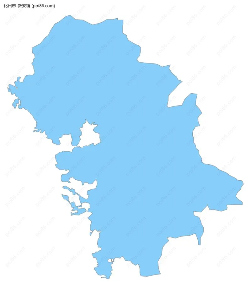新安镇边界地图