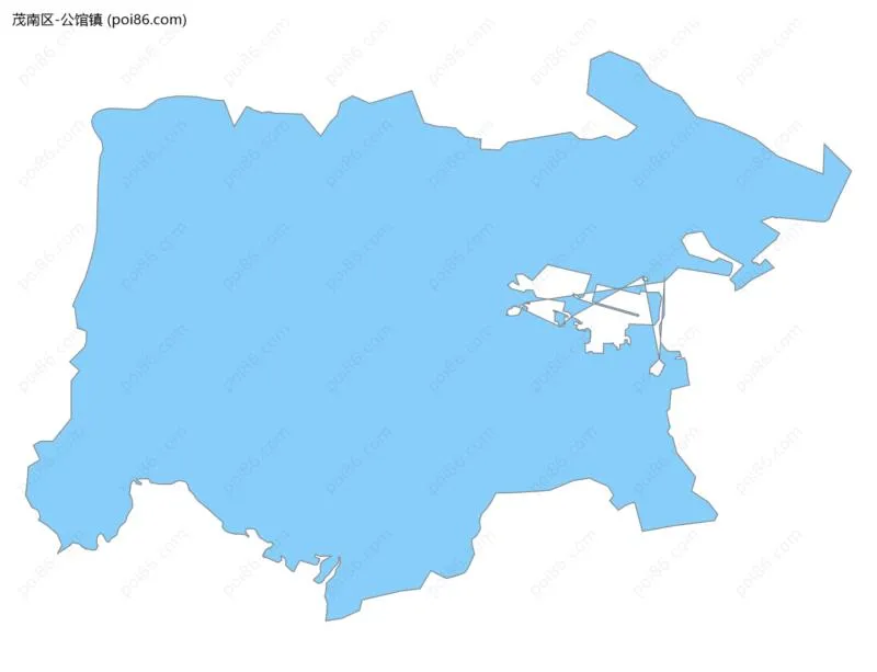 公馆镇边界地图