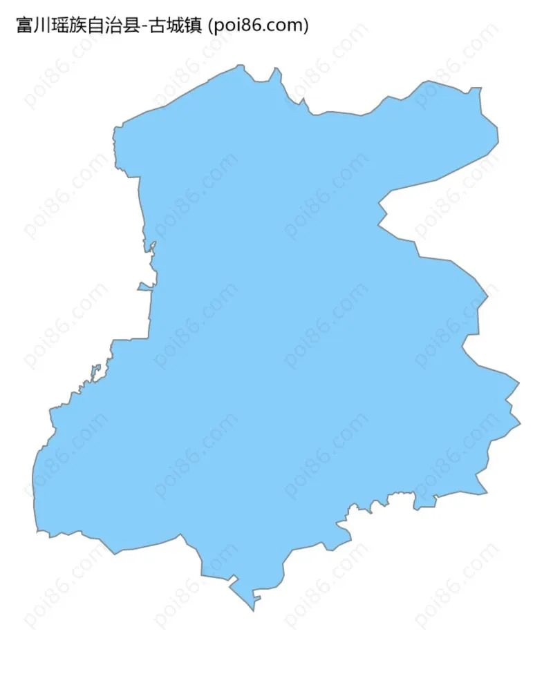 古城镇边界地图