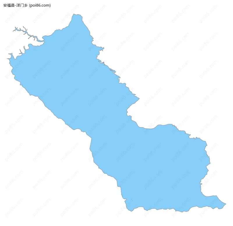 洋门乡边界地图