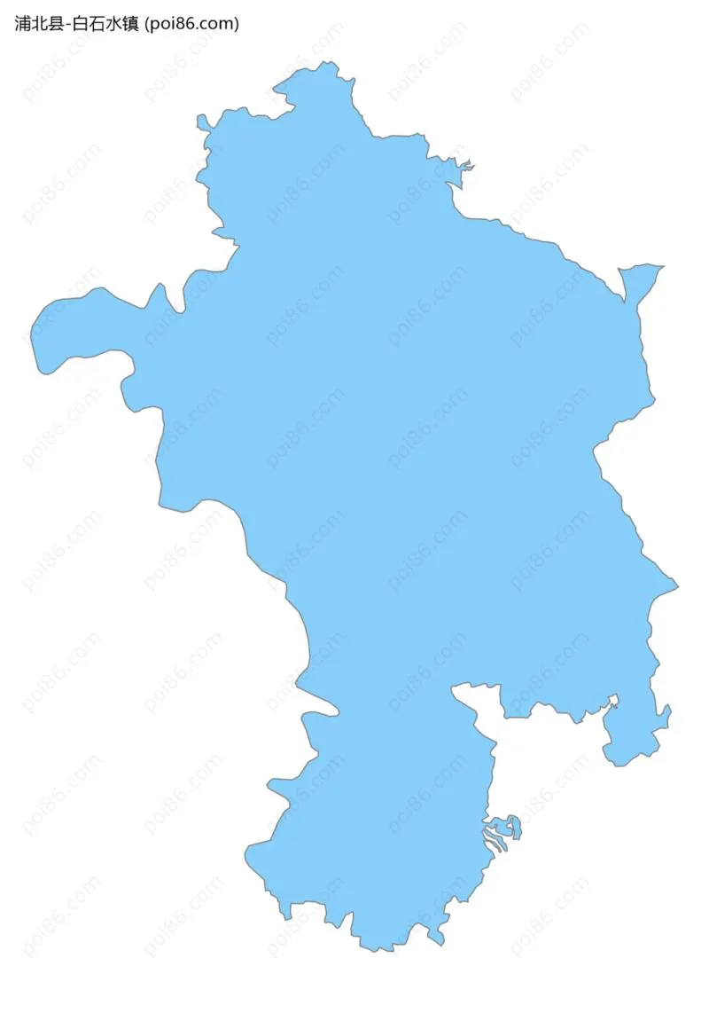 白石水镇边界地图