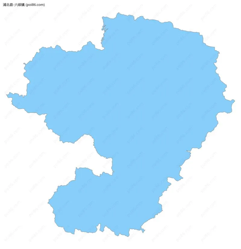 六硍镇边界地图