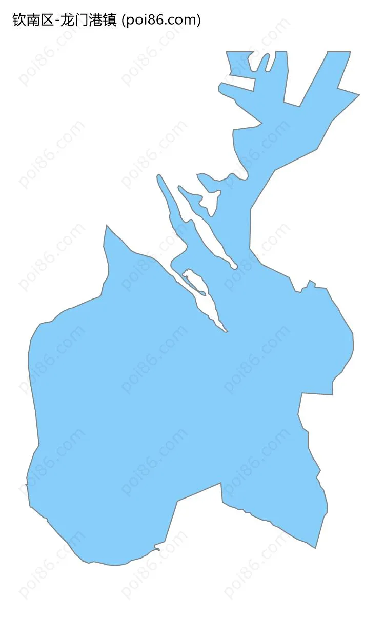 龙门港镇边界地图