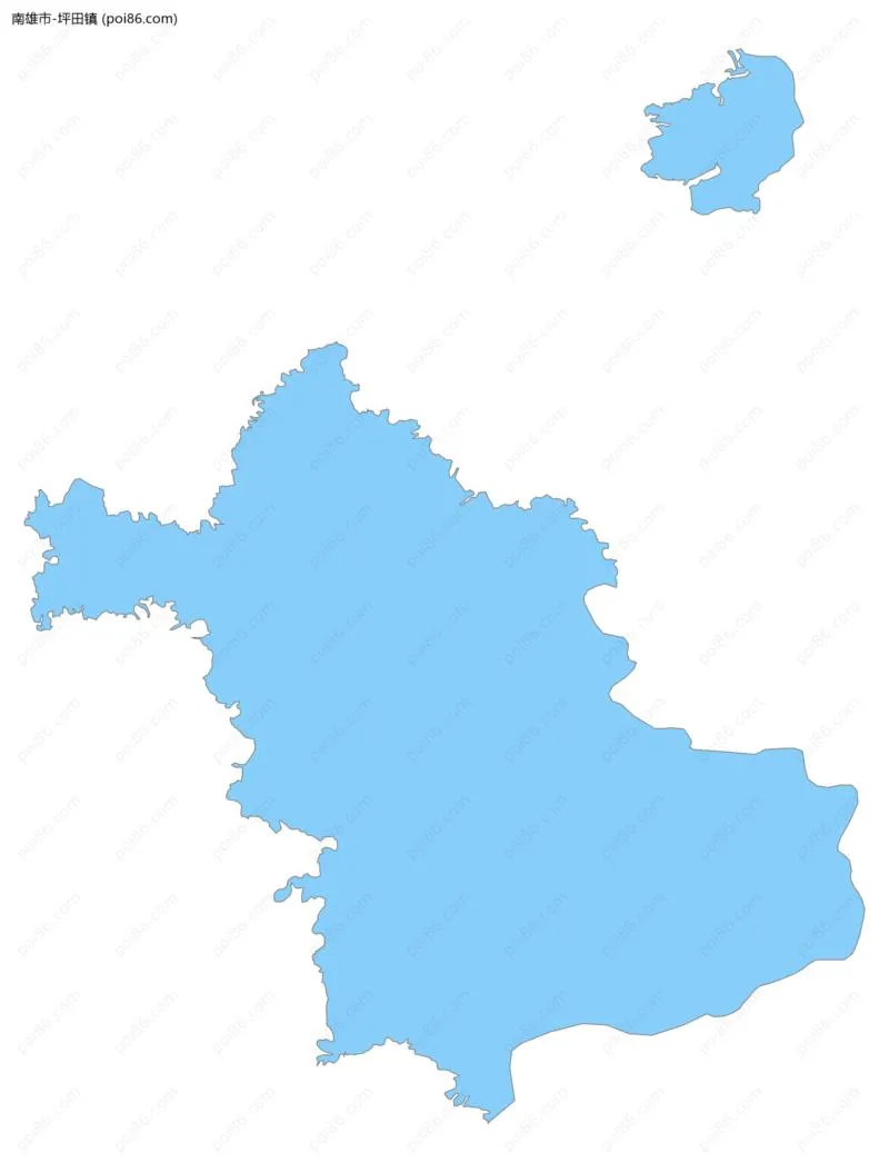 坪田镇边界地图