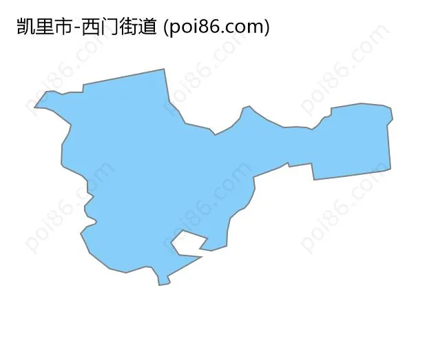 西门街道边界地图