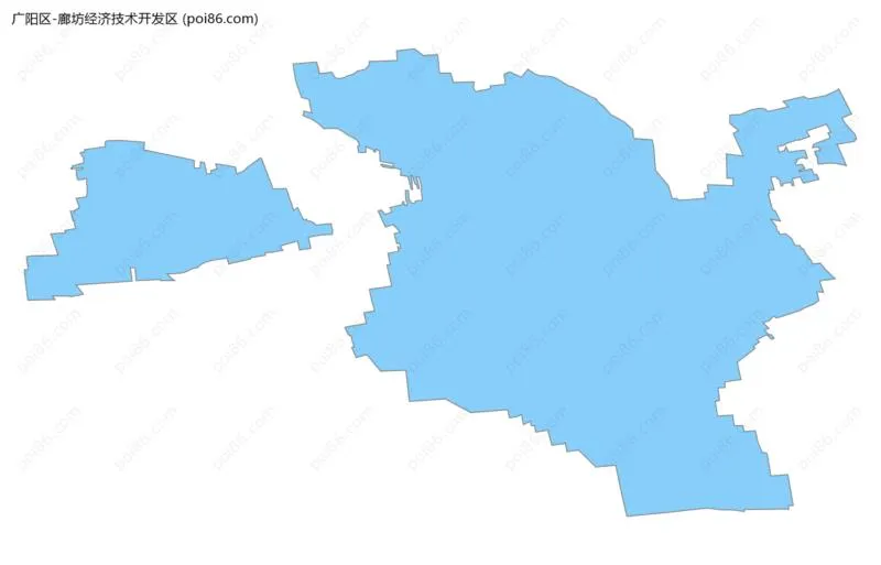 廊坊经济技术开发区边界地图