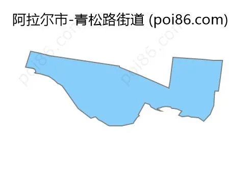 青松路街道边界地图