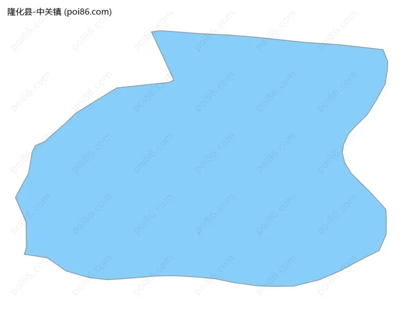 中关镇边界地图