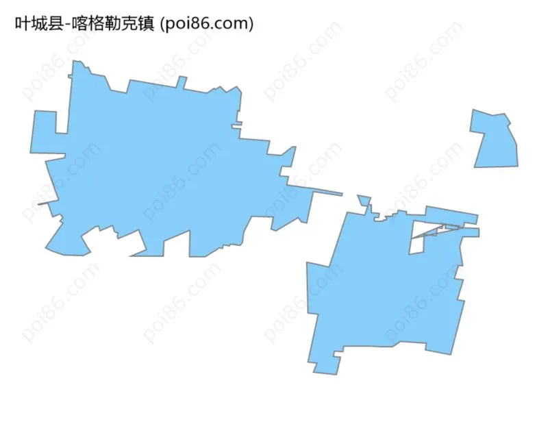 喀格勒克镇边界地图