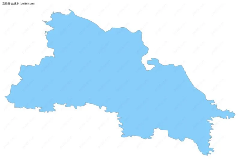 盐镇乡边界地图