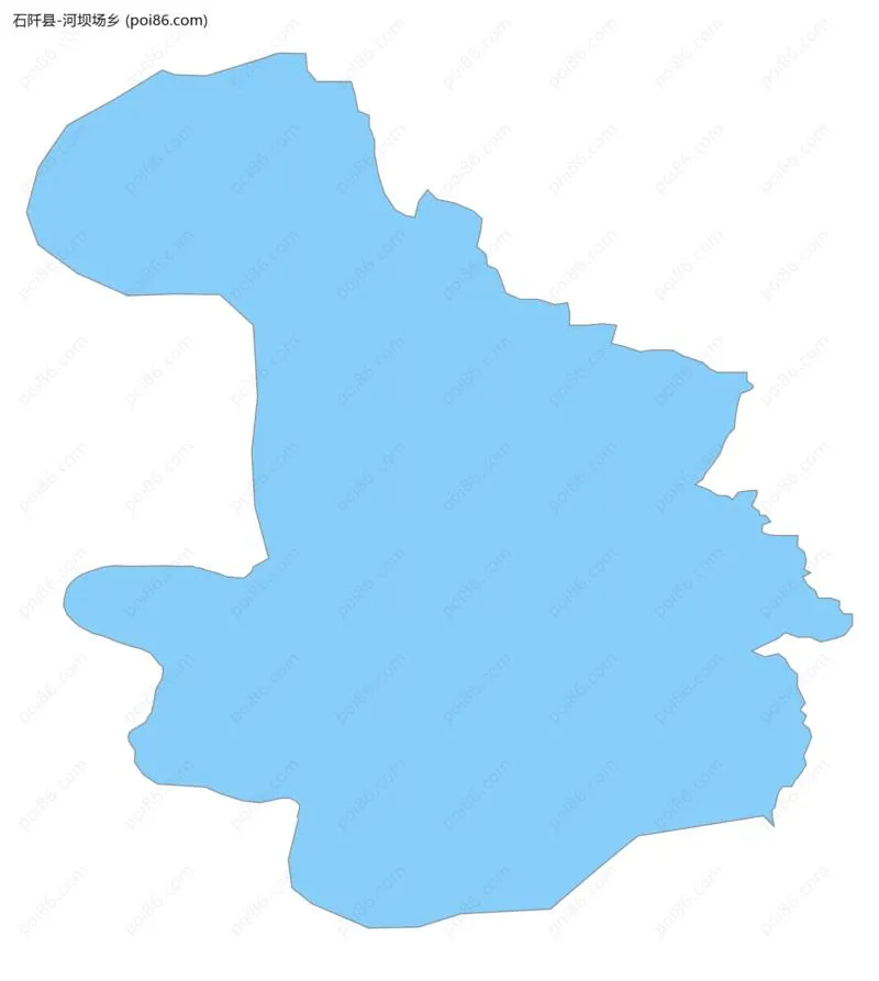 河坝场乡边界地图