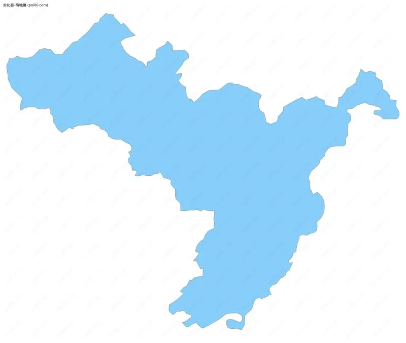 梅城镇边界地图