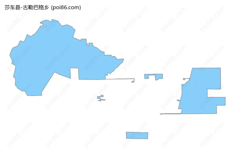 古勒巴格乡边界地图
